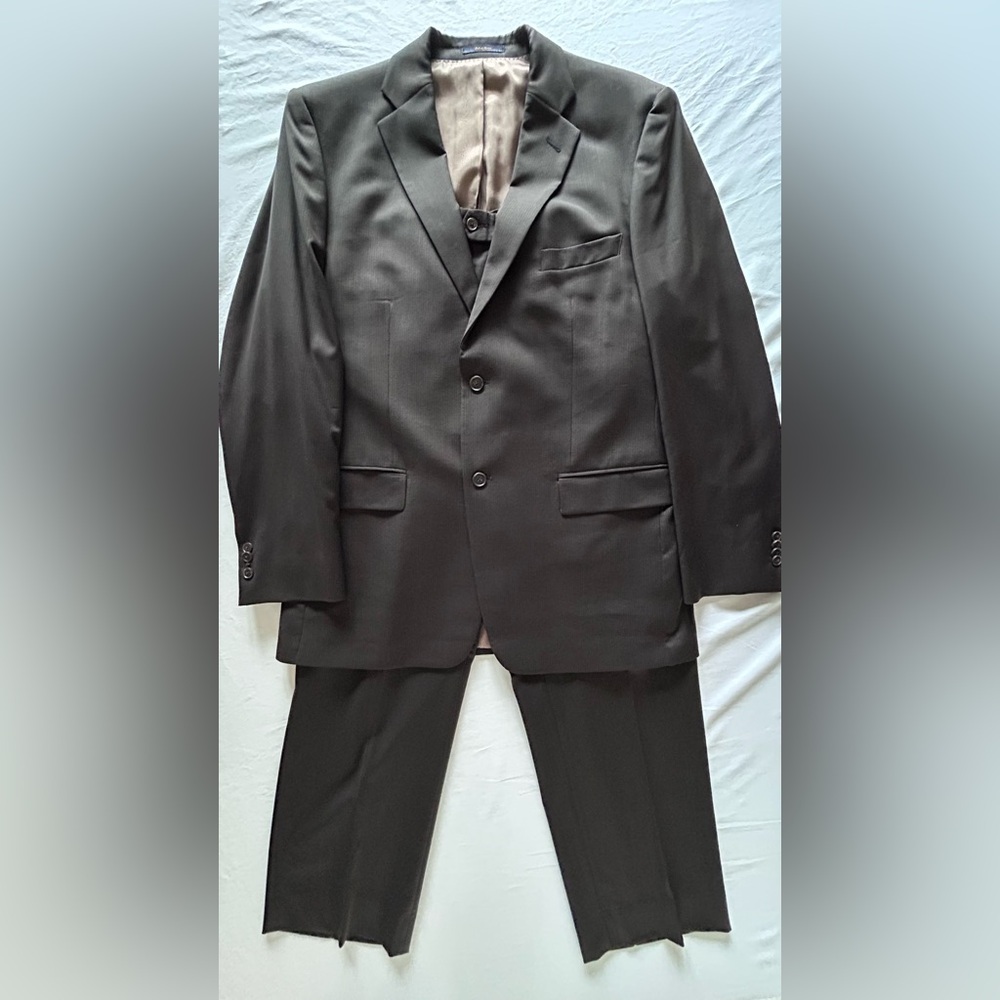 Broletto Brown Pinstripe Suit Set